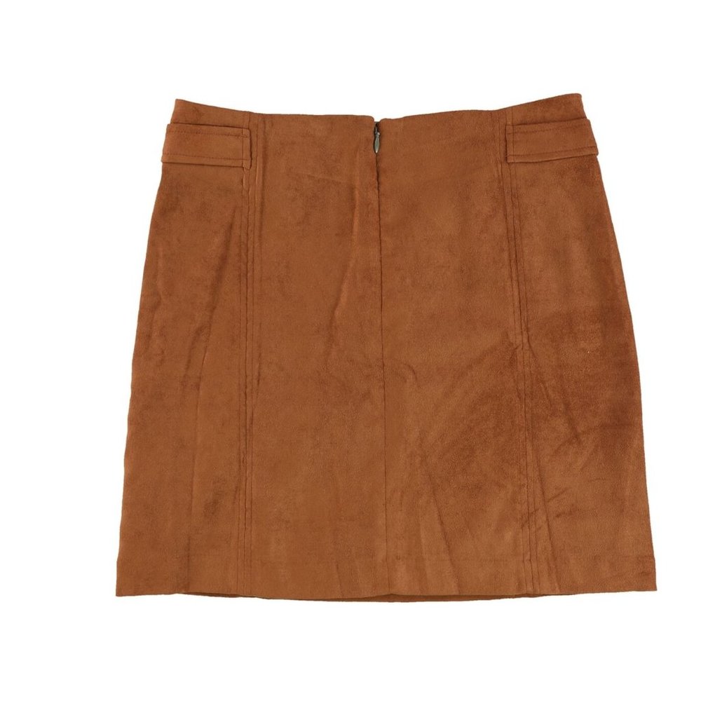 Bar III Faux-Suede Buckle Detail Mini Skirt - Picture 4 of 5